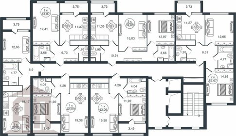 Квартира 57,7 м², 2-комнатная - изображение 1