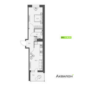 Квартира 38,2 м², 1-комнатная - изображение 1