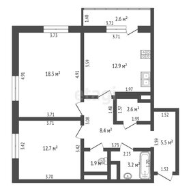 Квартира 65,5 м², 2-комнатная - изображение 1