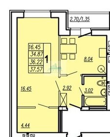34 м², 1-комнатная квартира 3 100 000 ₽ - изображение 46