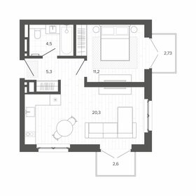 42,7 м², 2-комнатная квартира 8 070 000 ₽ - изображение 9