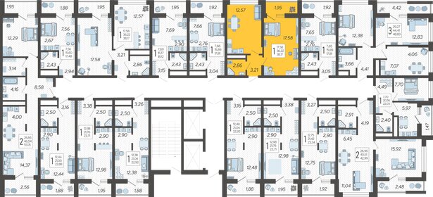 38,2 м², 1-комнатная квартира 16 027 583 ₽ - изображение 27