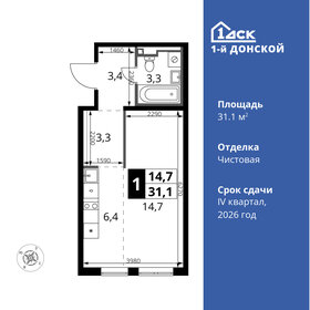 31,7 м², 1-комнатная квартира 6 500 000 ₽ - изображение 59