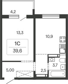 39,6 м², 1-комнатная квартира 3 800 000 ₽ - изображение 64
