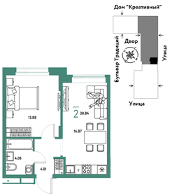 51,6 м², 2-комнатная квартира 4 200 000 ₽ - изображение 87