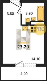 Квартира 23,2 м², студия - изображение 1