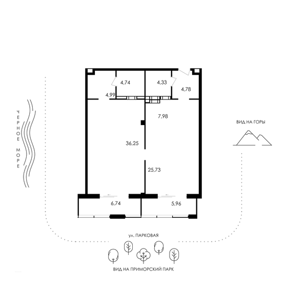 101,5 м², 2-комнатные апартаменты 36 611 248 ₽ - изображение 1