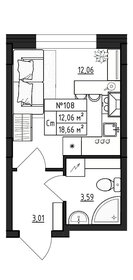 32,3 м², 1-комнатная квартира 3 100 000 ₽ - изображение 81