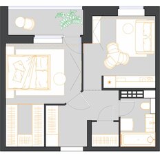 Квартира 41,1 м², 1-комнатная - изображение 3