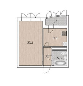 Квартира 41 м², 1-комнатная - изображение 1