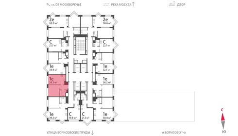 34 м², 1-комнатная квартира 13 868 736 ₽ - изображение 40