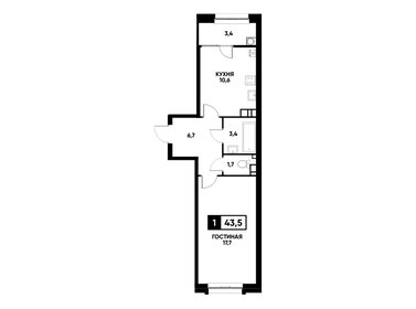 43,1 м², 1-комнатная квартира 4 396 200 ₽ - изображение 17