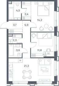 51 м², 2-комнатная квартира 19 000 000 ₽ - изображение 55