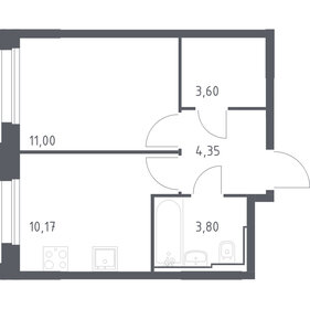 Квартира 32,9 м², 1-комнатная - изображение 1