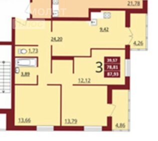 90,3 м², 3-комнатная квартира 7 650 000 ₽ - изображение 31