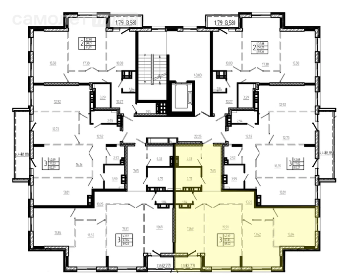 89,2 м², 3-комнатная квартира 10 170 000 ₽ - изображение 1