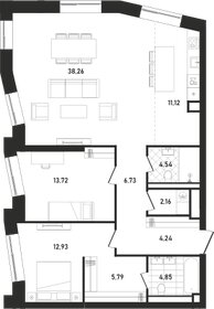 Квартира 104,3 м², 2-комнатная - изображение 1