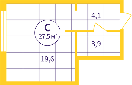 Квартира 27,5 м², студия - изображение 2