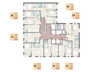 62,7 м², 3-комнатная квартира 14 069 880 ₽ - изображение 17