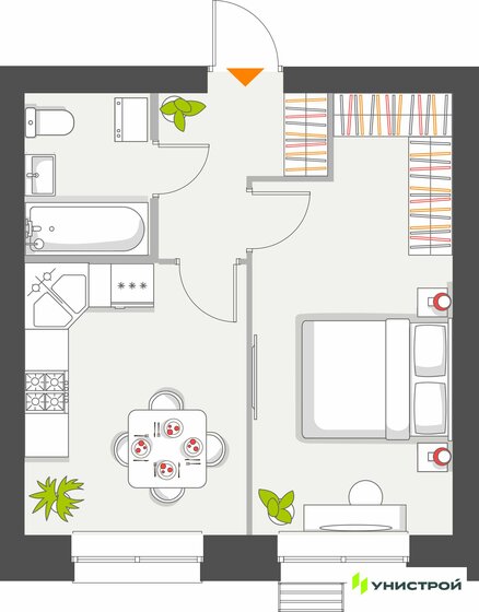 33,7 м², 1-комнатная квартира 5 846 000 ₽ - изображение 48