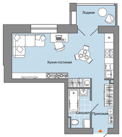 Квартира 34 м², студия - изображение 1