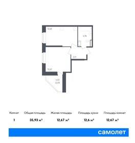 Квартира 35,9 м², 1-комнатная - изображение 1