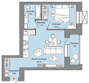 43 м², 2-комнатная квартира 6 872 526 ₽ - изображение 24