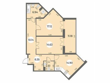 Квартира 80,2 м², 2-комнатная - изображение 1