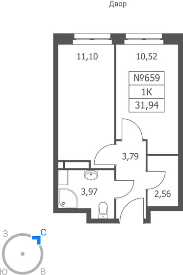 37 м², 1-комнатная квартира 7 571 942 ₽ - изображение 14