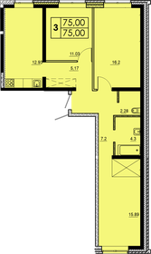 74,8 м², 3-комнатная квартира 6 729 300 ₽ - изображение 27