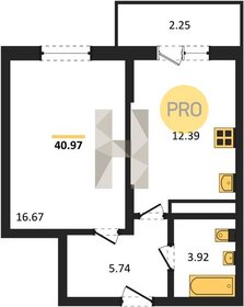 Квартира 41,1 м², 1-комнатная - изображение 1