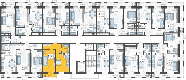 42,1 м², 1-комнатная квартира 6 815 990 ₽ - изображение 2