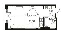 28,2 м², апартаменты-студия 10 293 000 ₽ - изображение 12