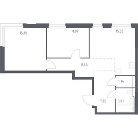 Квартира 64,1 м², 2-комнатная - изображение 1