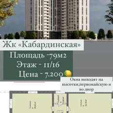 Квартира 79 м², 2-комнатная - изображение 1