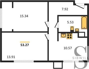 53,4 м², 2-комнатная квартира 8 920 000 ₽ - изображение 10