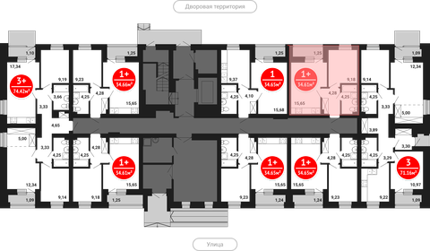 34,3 м², 1-комнатная квартира 4 550 000 ₽ - изображение 53