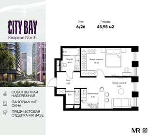 45 м², 1-комнатная квартира 16 163 076 ₽ - изображение 54