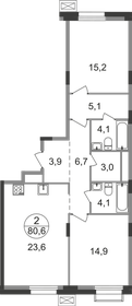 42,7 м², 1-комнатная квартира 7 005 429 ₽ - изображение 15