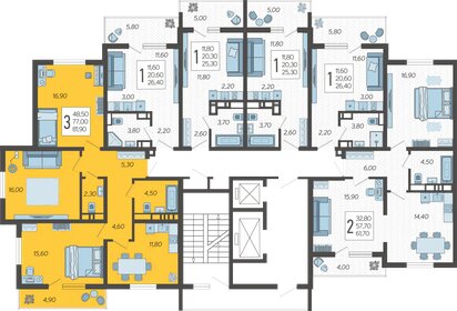 81,9 м², 3-комнатная квартира 22 538 880 ₽ - изображение 2