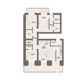 Квартира 108,4 м², студия - изображение 1