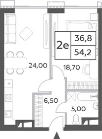 Квартира 54,2 м², 2-комнатная - изображение 1