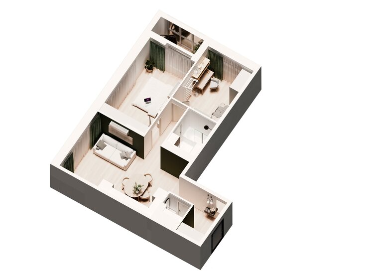 61,2 м², 3-комнатная квартира 7 244 000 ₽ - изображение 45