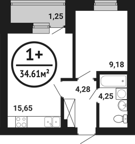 34,7 м², 1-комнатная квартира 4 850 000 ₽ - изображение 34