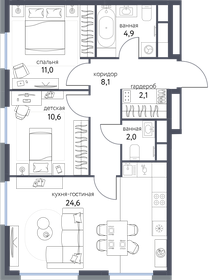 71,5 м², 3-комнатная квартира 22 300 000 ₽ - изображение 78