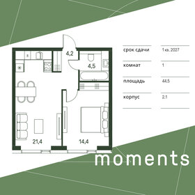 43 м², 1-комнатные апартаменты 19 000 000 ₽ - изображение 18