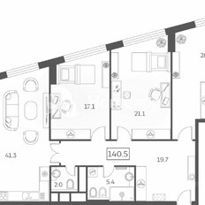 Квартира 140,5 м², 4-комнатная - изображение 3