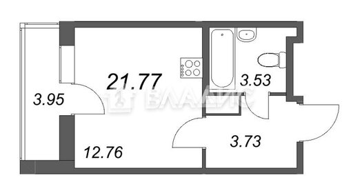 Квартира 21,8 м², студия - изображение 1