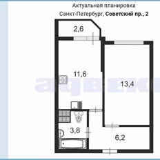 Квартира 35 м², 1-комнатная - изображение 4