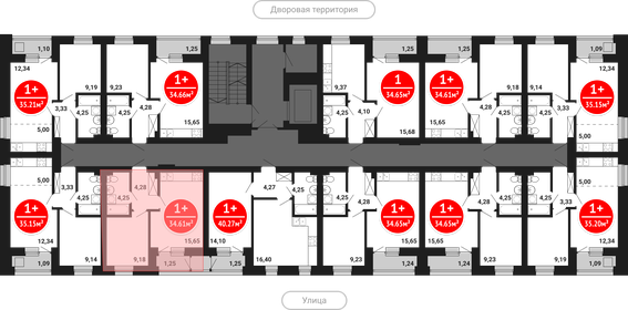 Квартира 34,6 м², 1-комнатная - изображение 2